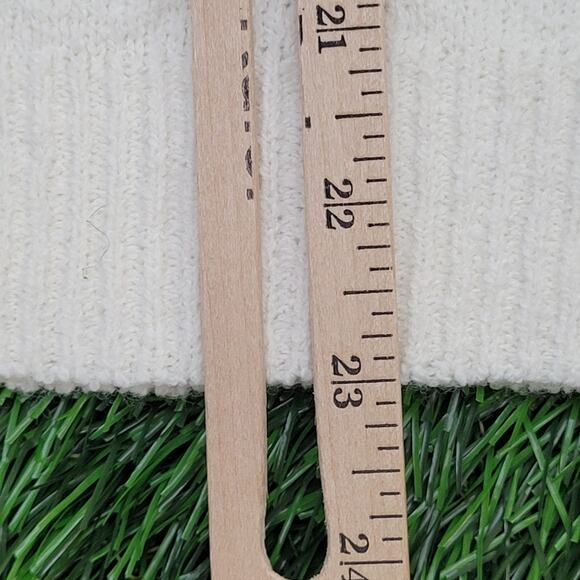 Vintage 90s MOD Sweater Womens Medium 20x23 White TanJay - Picture 7 of 12